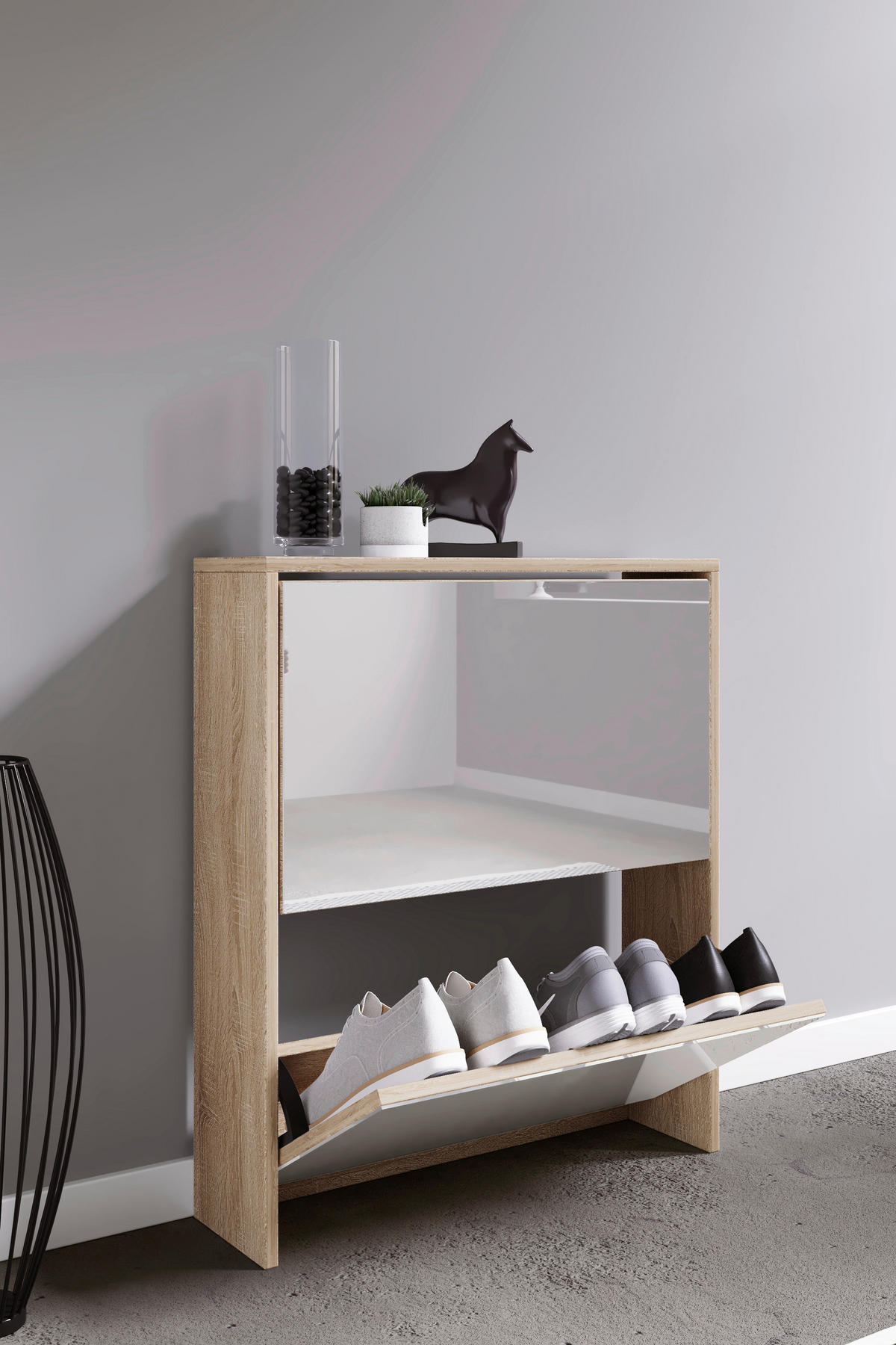 SCHUHKIPPER  in 63/73/17 cm  - Honigeiche, KONVENTIONELL, Holzwerkstoff (63/73/17cm) - MID.YOU