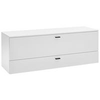 LOWBOARD 150,1/53,1/42 cm  - Weiss/Schwarz, Design, Holzwerkstoff/Metall (150,1/53,1/42cm) - Stylife