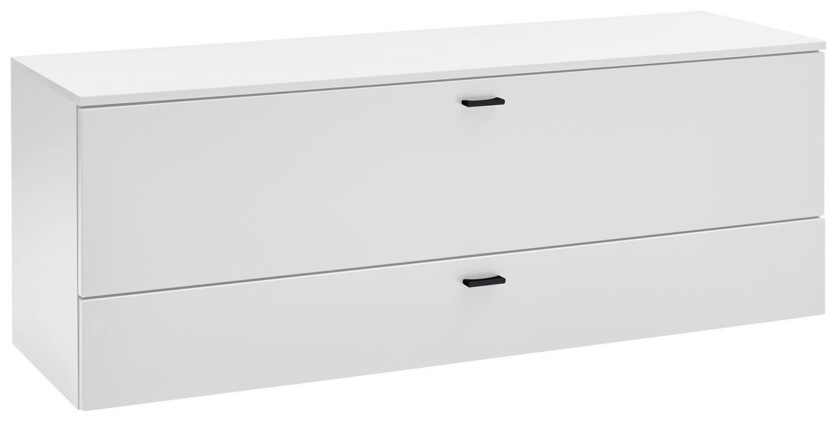 LOWBOARD 150,1/53,1/42 cm  - Weiss/Schwarz, Design, Holzwerkstoff/Metall (150,1/53,1/42cm) - Stylife