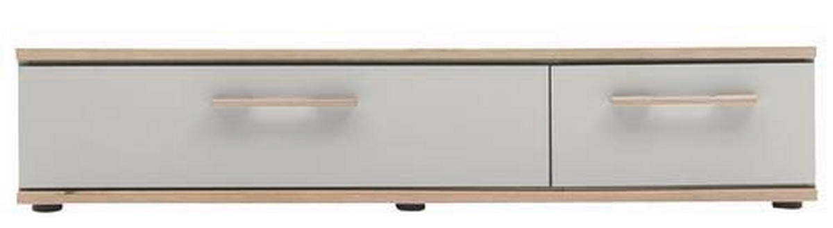 DOPPELSCHUBLADE 138/26,5/61,5 cm   - Eichefarben/Grau, Konventionell, Holz/Holzwerkstoff (138/26,5/61,5cm) - Venda