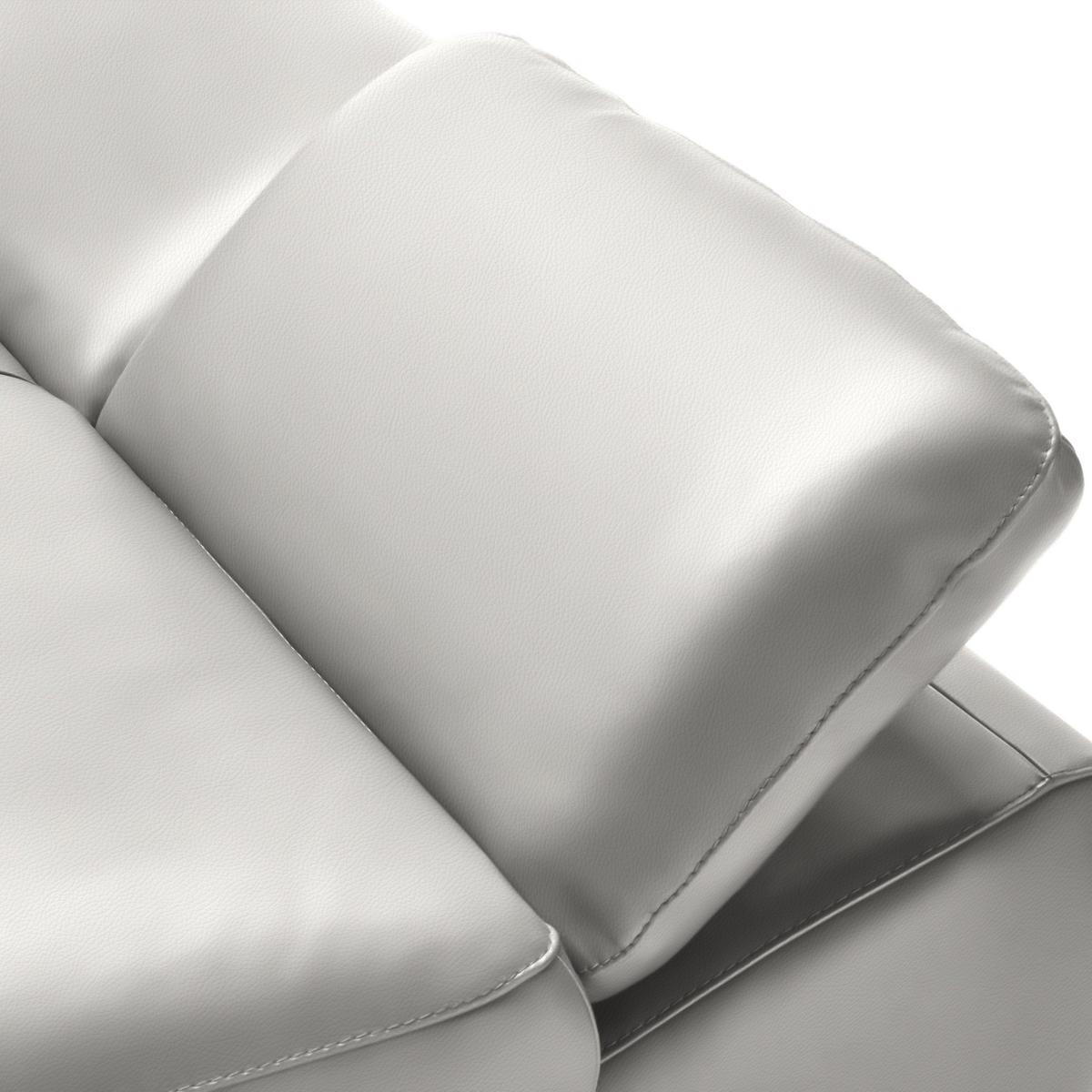 ECKSOFA in Echtleder Greige  286/183 cm  - Greige/Schwarz, Design, Leder/Metall (286/183cm) - Celina Home