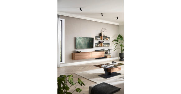 WOHNWAND in Anthrazit, Eichefarben 339/170/39 cm - Eichefarben/Anthrazit, Natur, Holz/Metall (339/170/39cm) - Valnatura