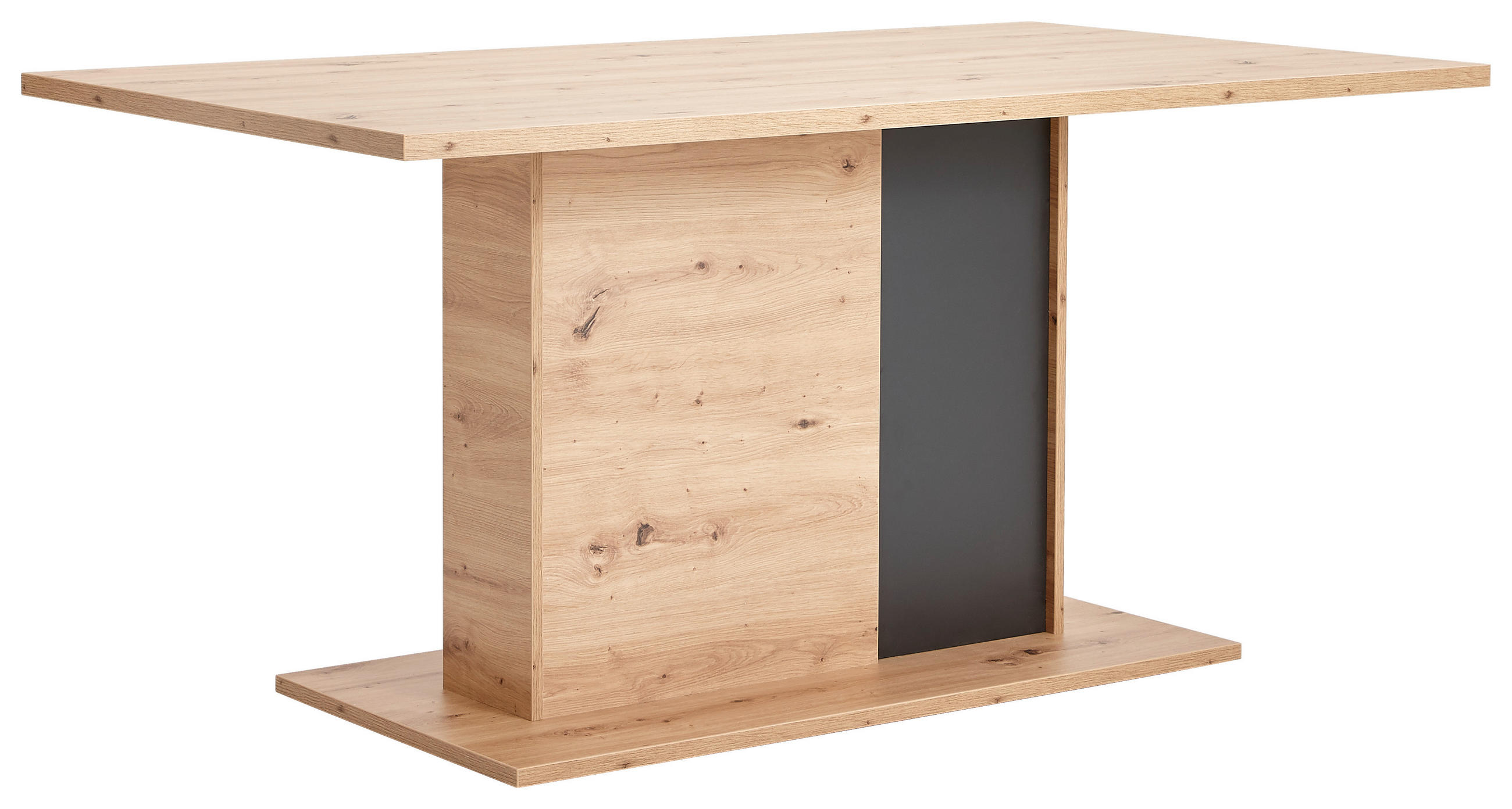 ESSTISCH rechteckig Anthrazit, Eichefarben  - Eichefarben/Anthrazit, Design, Holzwerkstoff (160/90/77cm) - Carryhome