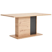 ESSTISCH rechteckig Anthrazit, Eichefarben  - Eichefarben/Anthrazit, Design, Holzwerkstoff (160/90/77cm) - Carryhome