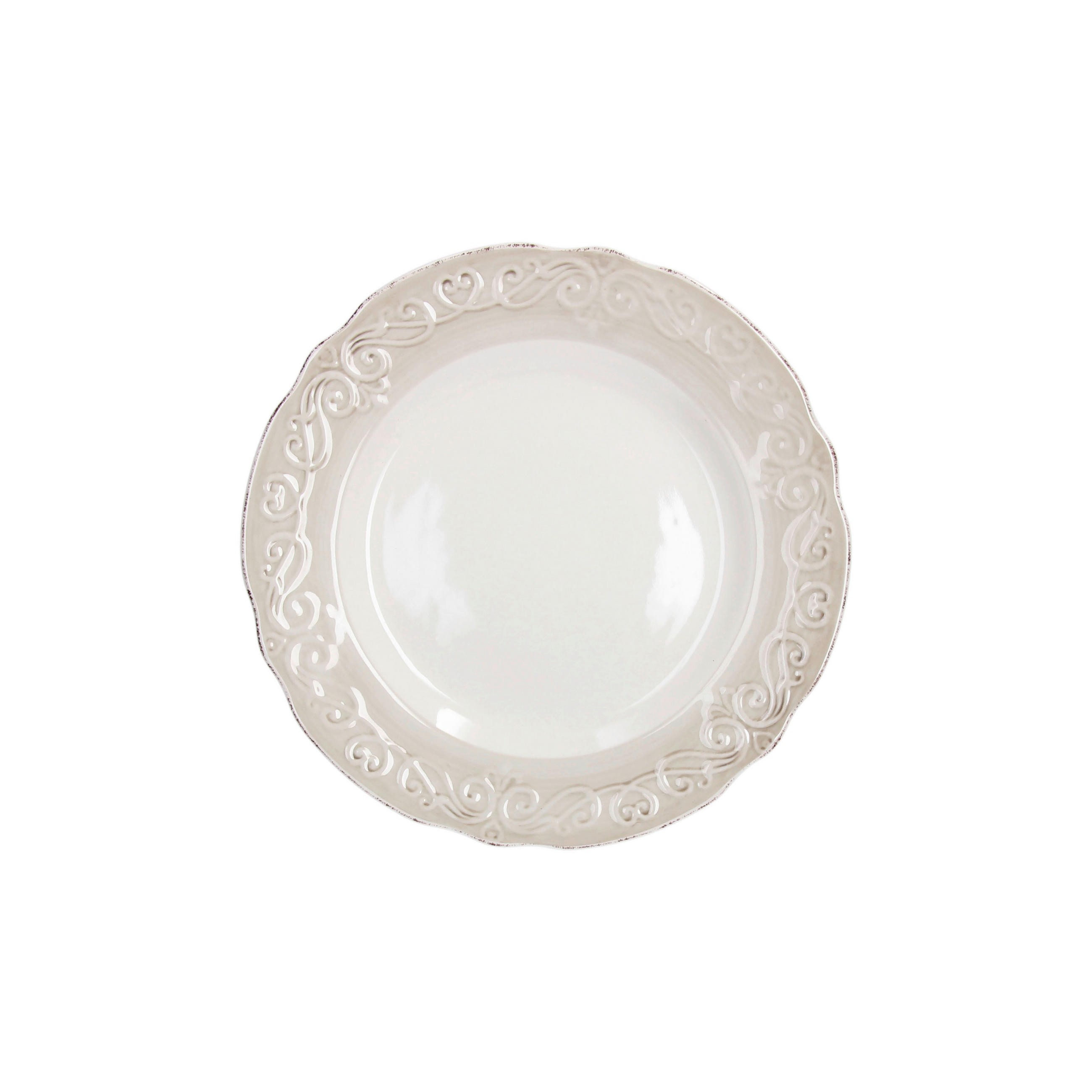DESERTNI KROŽNIK  SHABBY COZY  keramika   23/2.5 cm       - bež, Basics, keramika (23/2.5cm) - Tognana
