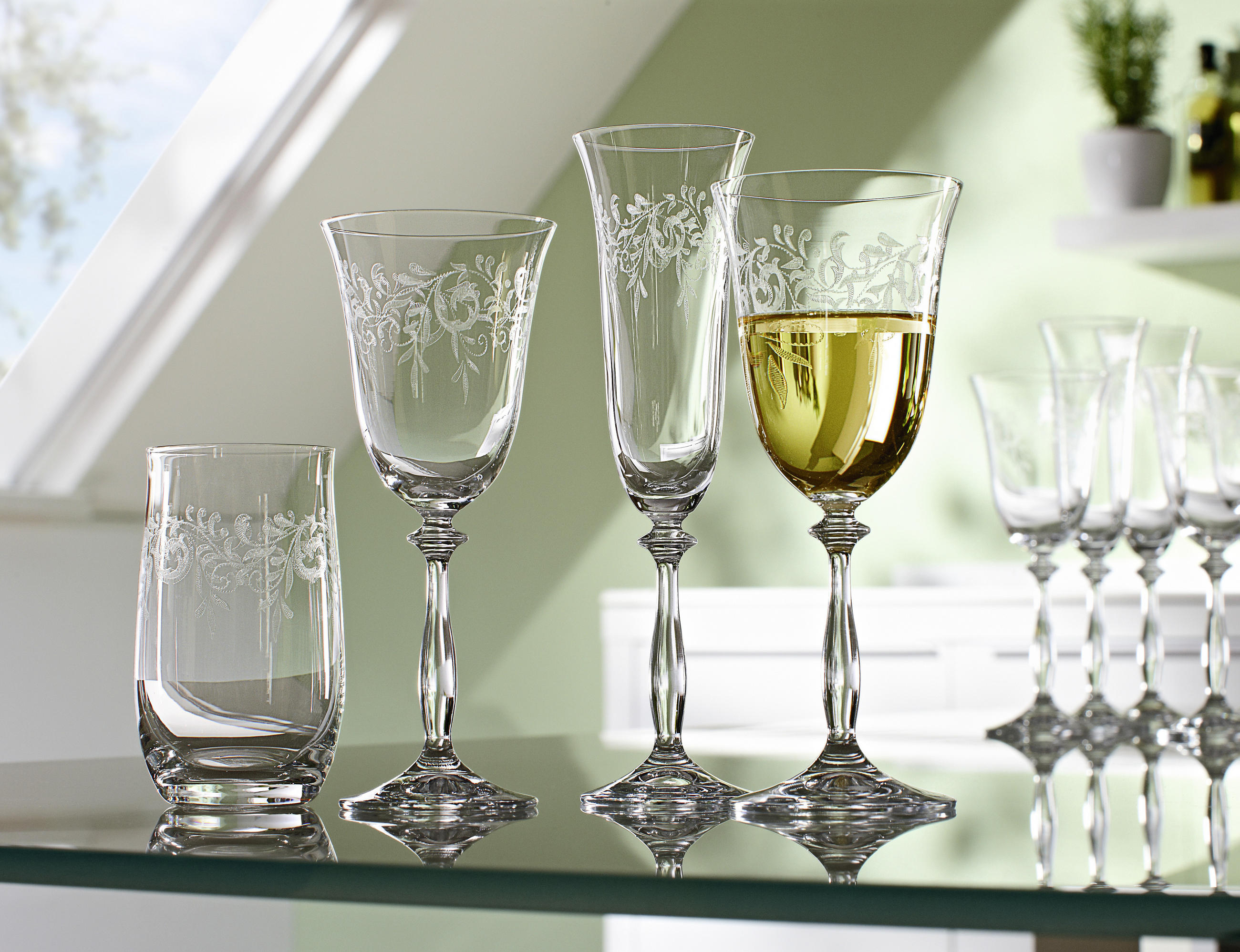 SEKTGLAS-SET 6-teilig  - Klar, Trend, Glas (0,19l) - Novel
