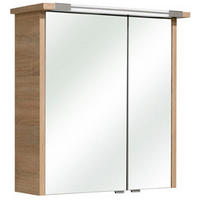 SPIEGELSCHRANK 65/72/20 cm  - Chromfarben/Eichefarben, Design, Glas/Holzwerkstoff (65/72/20cm) - Xora