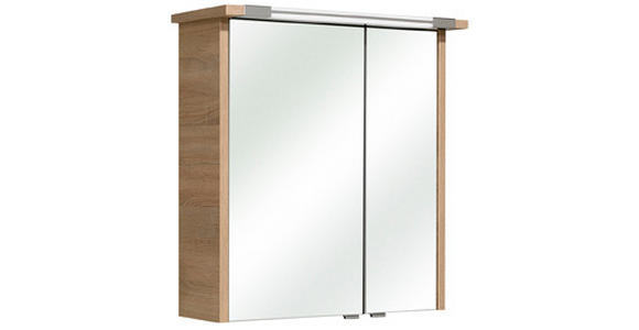 SPIEGELSCHRANK 65/72/20 cm  - Chromfarben/Eichefarben, Design, Glas/Holzwerkstoff (65/72/20cm) - Xora