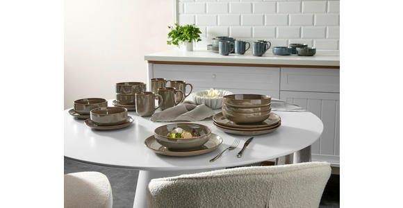 KOMBISERVICE Braun 20-teilig Marbella - Braun, Trend, Keramik - Novel
