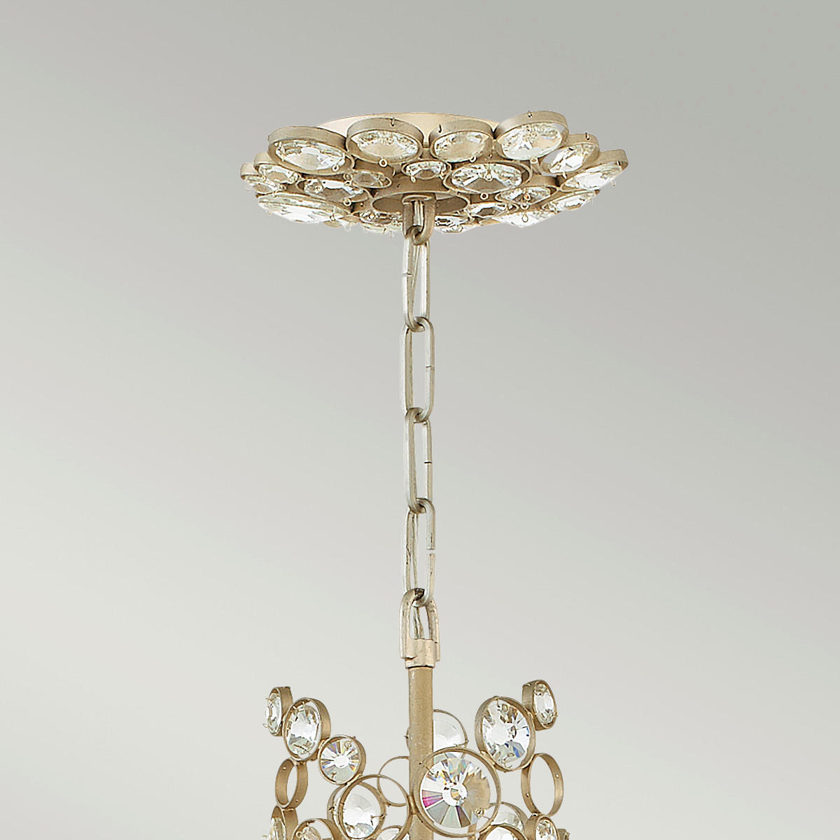KRONLEUCHTER 40.6/89.1 cm    - Silberfarben, Konventionell, Glas/Metall (40.6/89.1cm) - Elstead Lighting