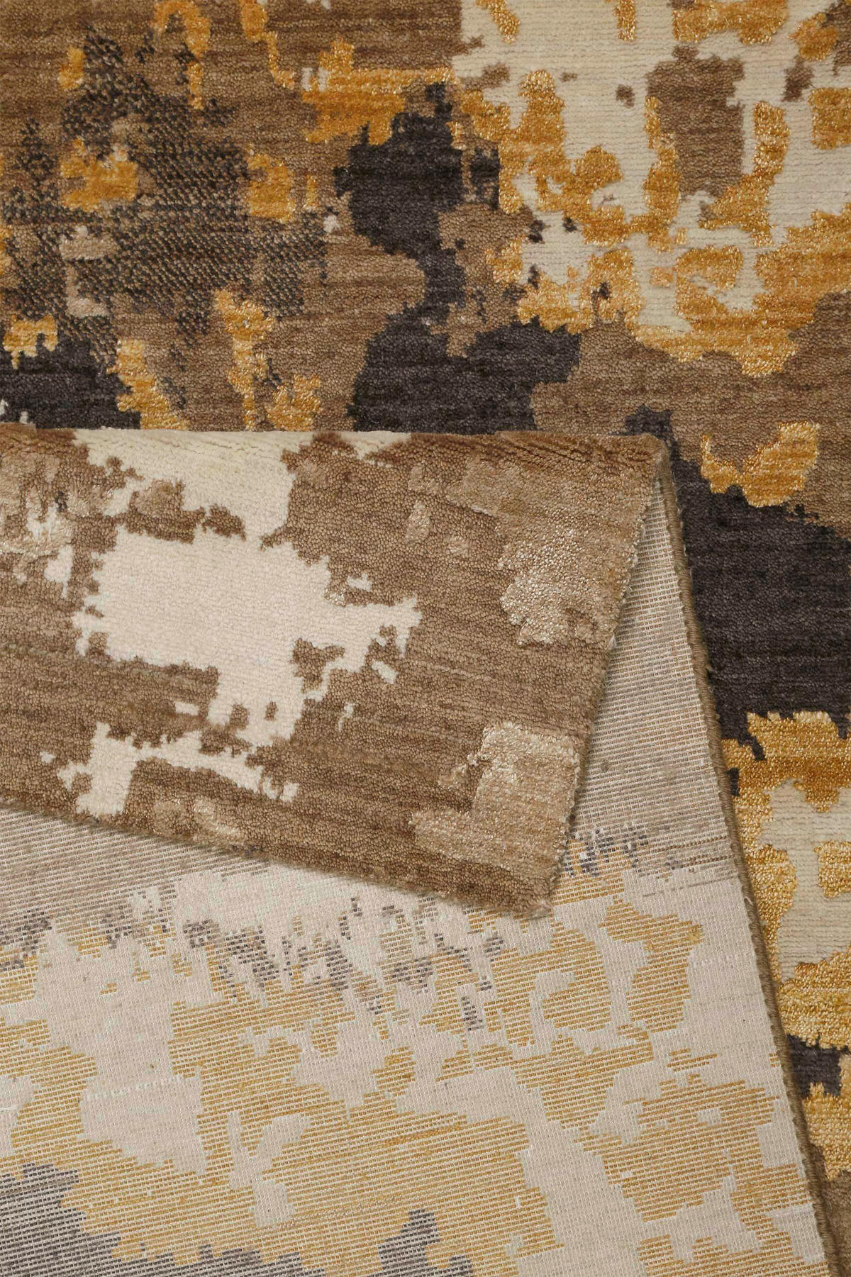 FLACHWEBETEPPICH 80/150 cm Manhattan Schwarz, Goldfarben, Beige  - Beige/Goldfarben, Design, Textil (80/150cm) - Esprit