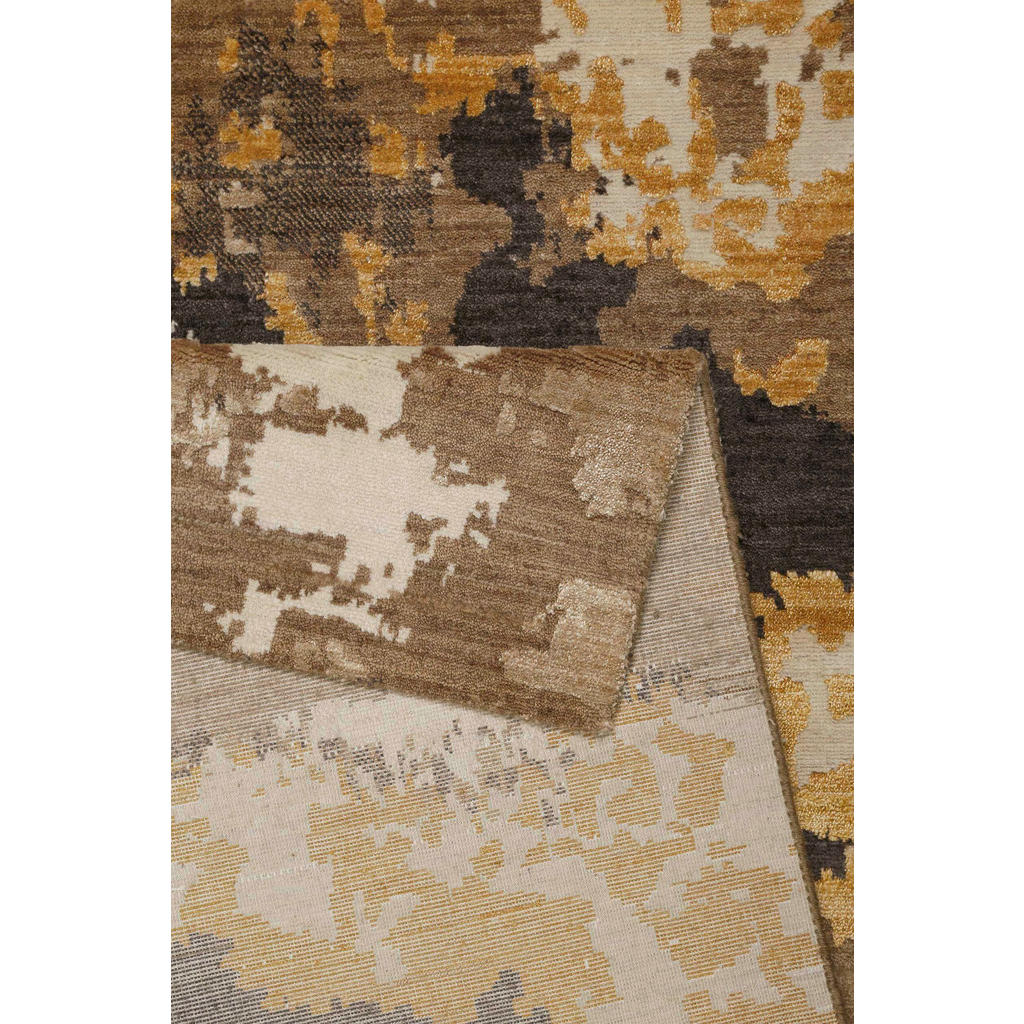 Thumbnail - Esprit Flachwebeteppich Manhattan, Schwarz, Gold, Beige, Textil, Vintage, rechteckig, 140x200 cm, GoodWeave, in verschie...