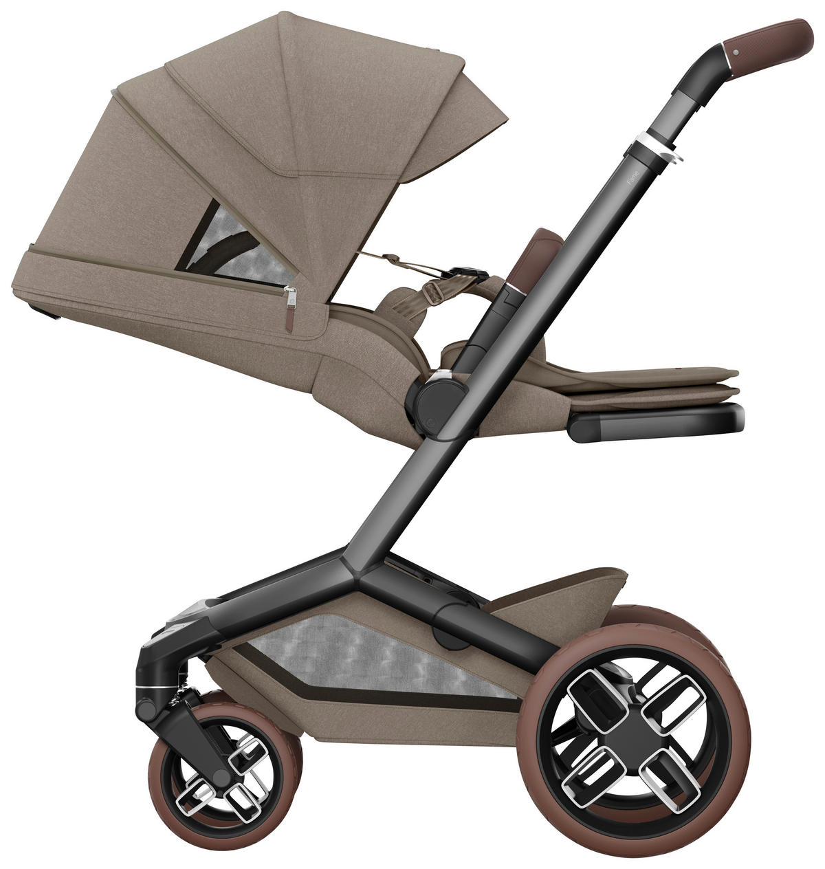 KINDERWAGENSET Fame Bundle  - Graubraun, Basics - Maxi-Cosi