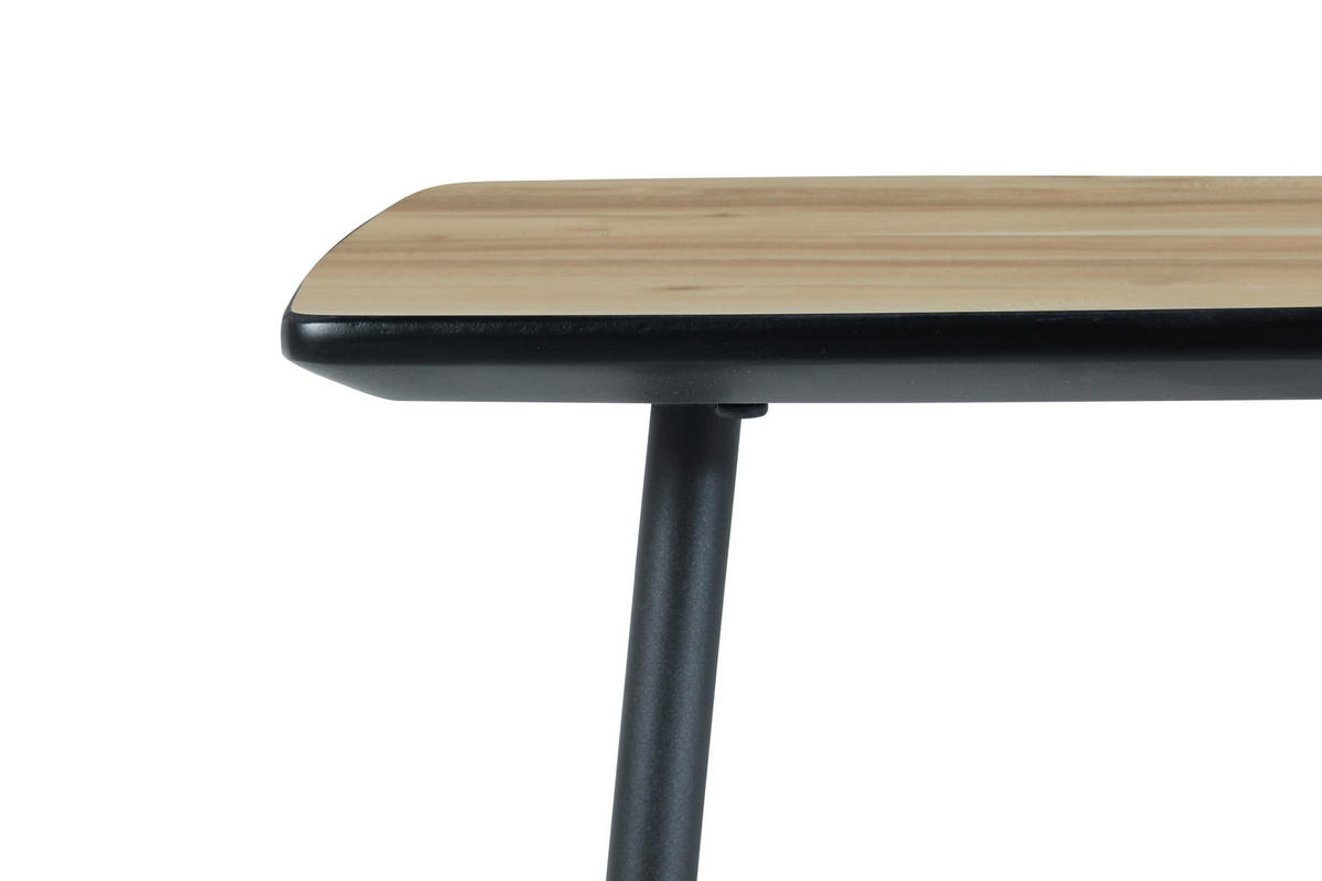 KONFERENČNÍ STOLEK, barvy dubu, kov, kompozitní dřevo, 80/80/42 cm - barvy dubu/černá, Design, kov/kompozitní dřevo (80/80/42cm) - MID.YOU