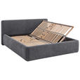 POLSTERBETT 160/200 cm,  in Grau, Bettkasten, Lattenroste,  - Birkefarben/Buchefarben, Design, Holz/Textil (160/200cm) - Xora