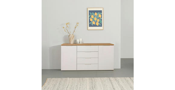 SIDEBOARD in 170/82/44 cm - Weiß Hochglanz/Schwarz, Basics, Holzwerkstoff/Kunststoff (170/82/44cm) - Carryhome