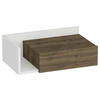 NACHTTISCH 60/21,4/35 cm  in Weiss, Walnussfarben  - Weiss/Walnussfarben, Design, Holzwerkstoff (60/21,4/35cm) - MID.YOU
