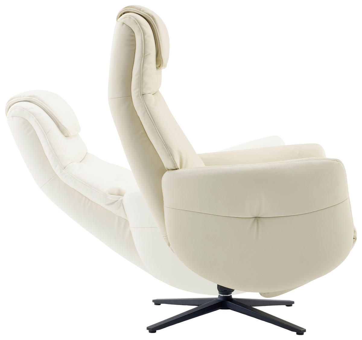 MASSAGESESSEL Echtleder Lederlook Beige    - Beige, Design, Leder/Textil (77/113/90cm) - Xora