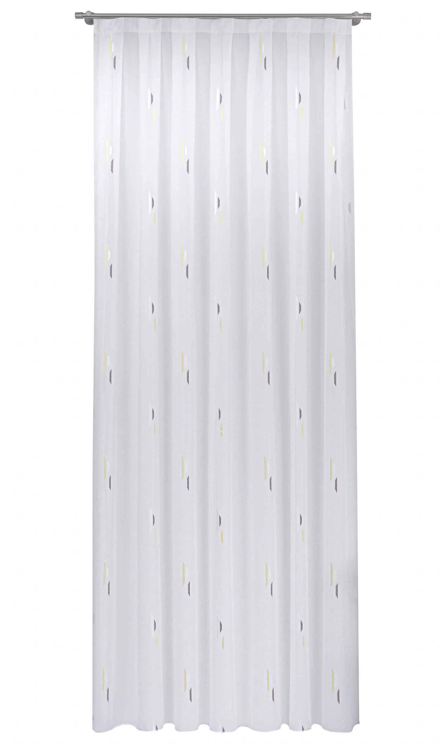 HÁLÓS FÜGGÖNY fm - sárga/barna, Basics, textil (290cm)