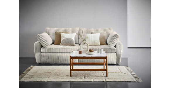 SCHLAFSOFA in Cord, Plüsch Hellgrau  - Hellgrau/Schwarz, MODERN, Kunststoff/Textil (240/90/120cm) - Carryhome