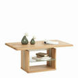 COUCHTISCH Wildeiche massiv ESG 110/65/50-69 cm rechteckig Wildeiche  - Wildeiche, Design, Glas/Holz (110/65/50-69cm) - Venda