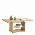 COUCHTISCH Wildeiche massiv ESG 110/65/50-69 cm rechteckig Wildeiche  - Wildeiche, Design, Glas/Holz (110/65/50-69cm) - Venda