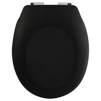 WC-SITZ Schwarz  - Schwarz, KONVENTIONELL, Kunststoff (5,5/38cm) - Spirella