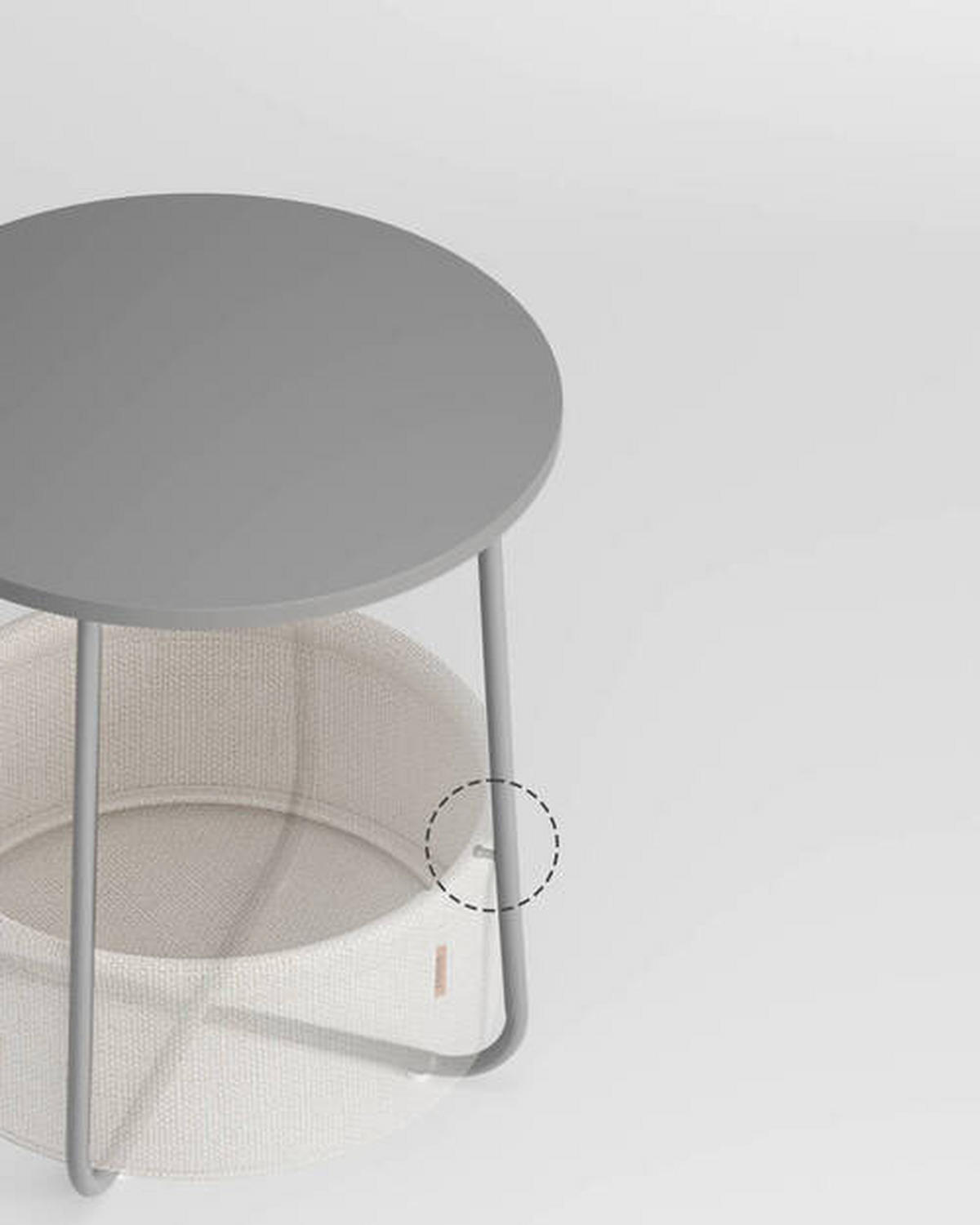 PRÍRUČNÝ STOLÍK, recyklované drevo, sivá, biela - sivá/biela, Design, kov/drevo (45/45/51cm) - Boxxx