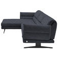 ECKSOFA  in Flachgewebe Grau  176-217/279-327 cm  - Schwarz/Grau, Design, Textil/Metall (176-217/279-327cm) - Dieter Knoll