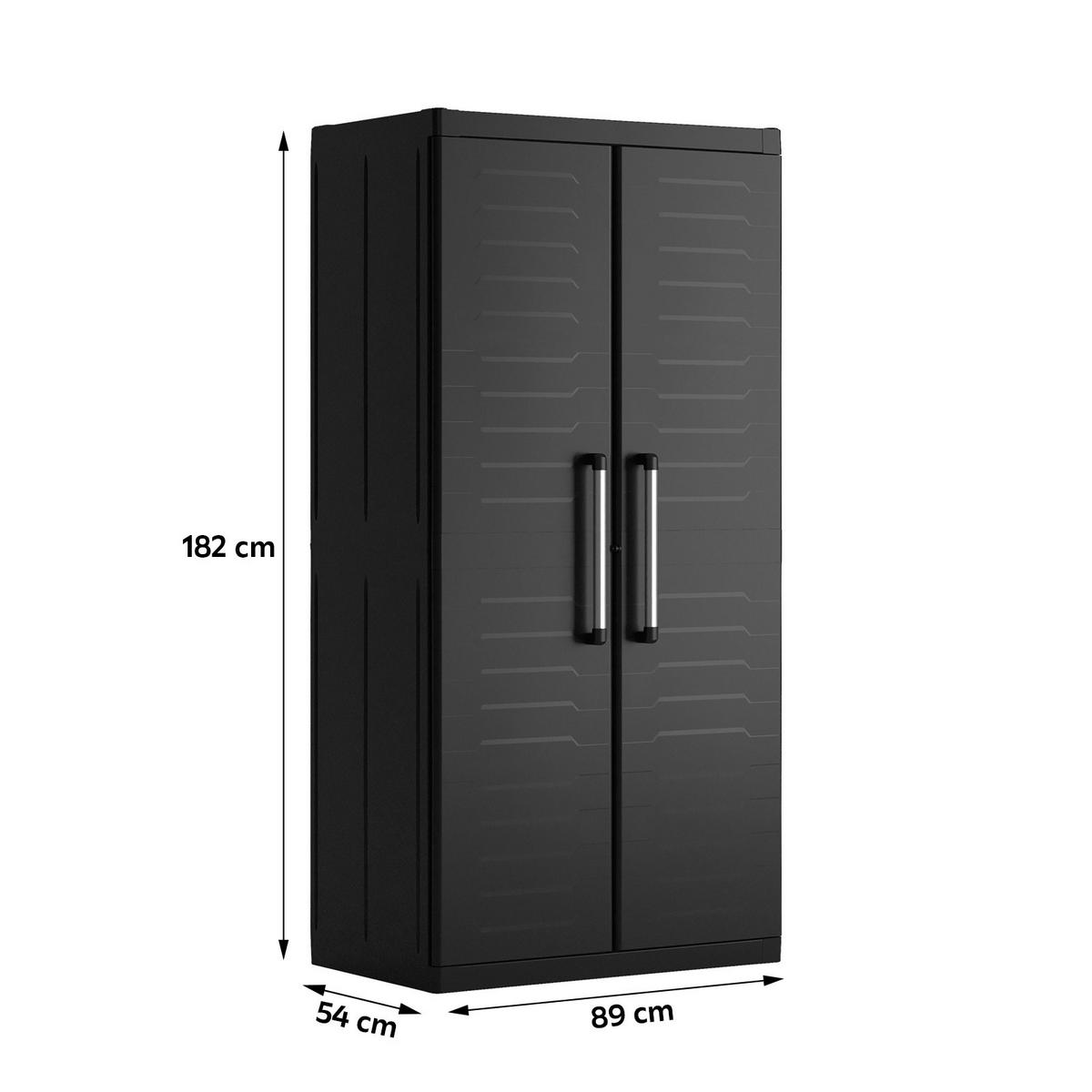GERÄTESCHRANK 89/182/54 cm  - Schwarz, Design, Kunststoff (89/182/54cm) - Keter
