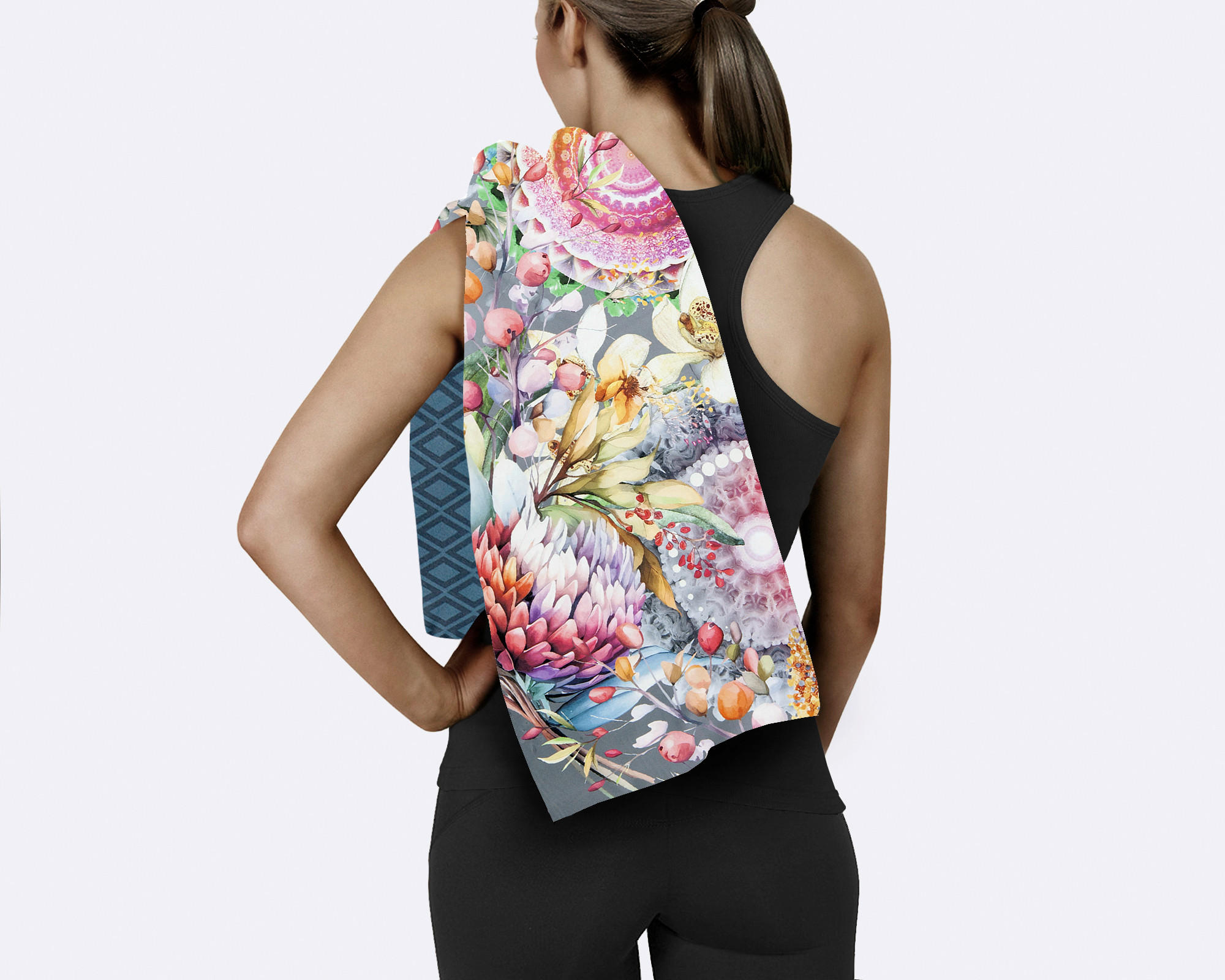 SPORTHANDTUCH 50/100 cm HIP Grau, Multicolor  - Multicolor/Grau, Design, Textil (50/100cm)
