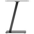 BEISTELLTISCH in Metall, Glas 40/30/55 cm  - Schwarz/Grau, Design, Glas/Metall (40/30/55cm) - Carryhome