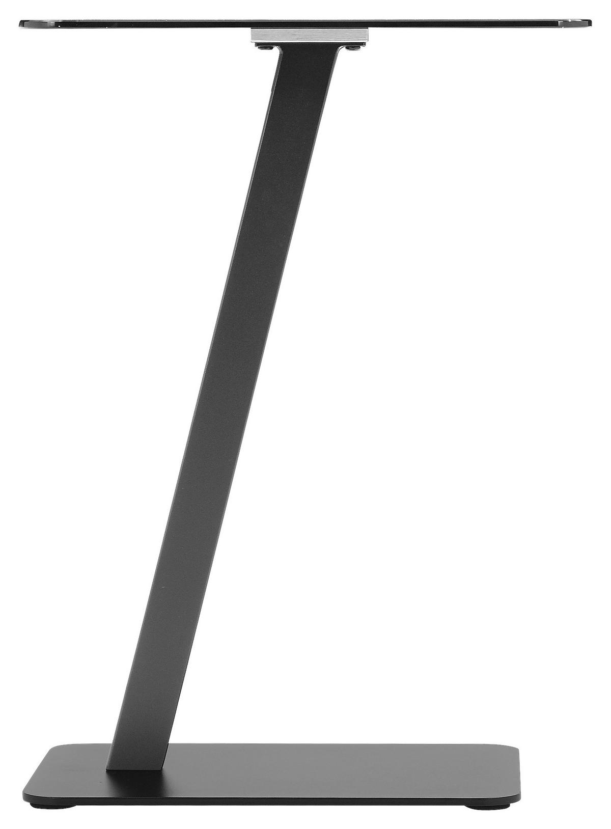 PRÍRUČNÝ STOLÍK, sivá, čierna - čierna/sivá, Design, kov/sklo (40/30/55cm) - Carryhome