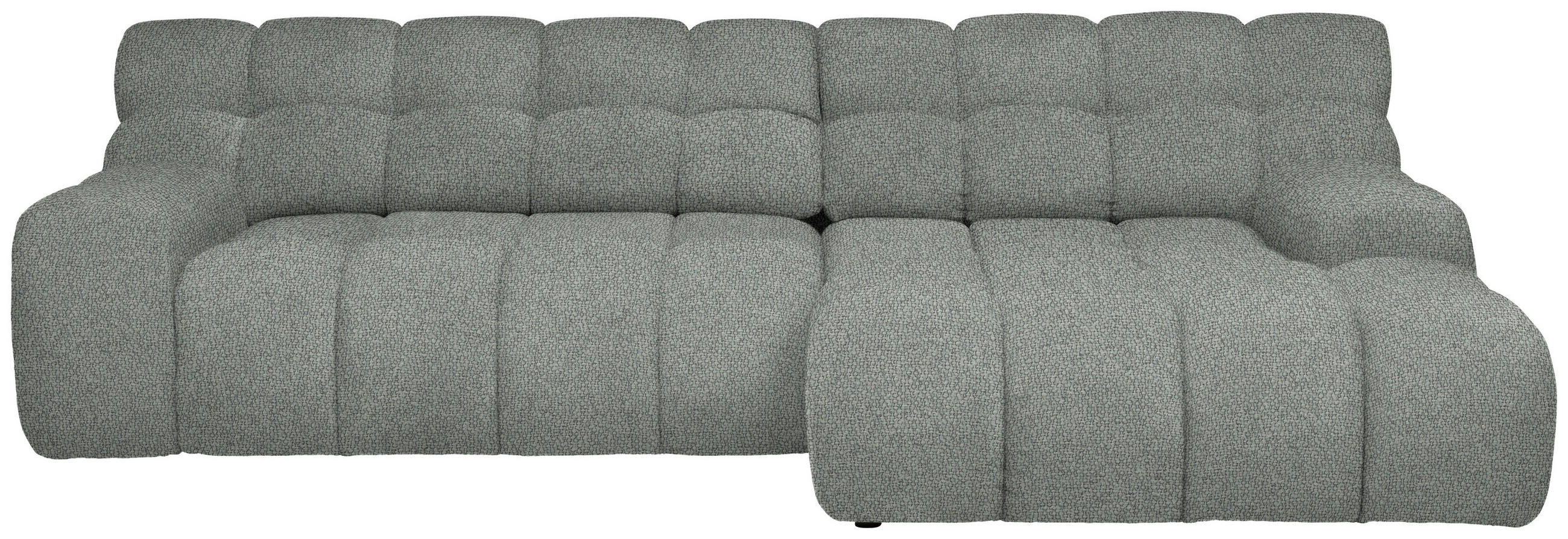 ECKSOFA in Webstoff Hellgrau  - Hellgrau/Schwarz, Modern, Kunststoff/Textil (297/180cm) - Welnova