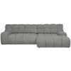 ECKSOFA in Webstoff Hellgrau  - Hellgrau/Schwarz, Modern, Kunststoff/Textil (297/180cm) - Welnova