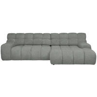 ECKSOFA in Webstoff Hellgrau  - Hellgrau/Schwarz, Modern, Kunststoff/Textil (297/180cm) - Welnova