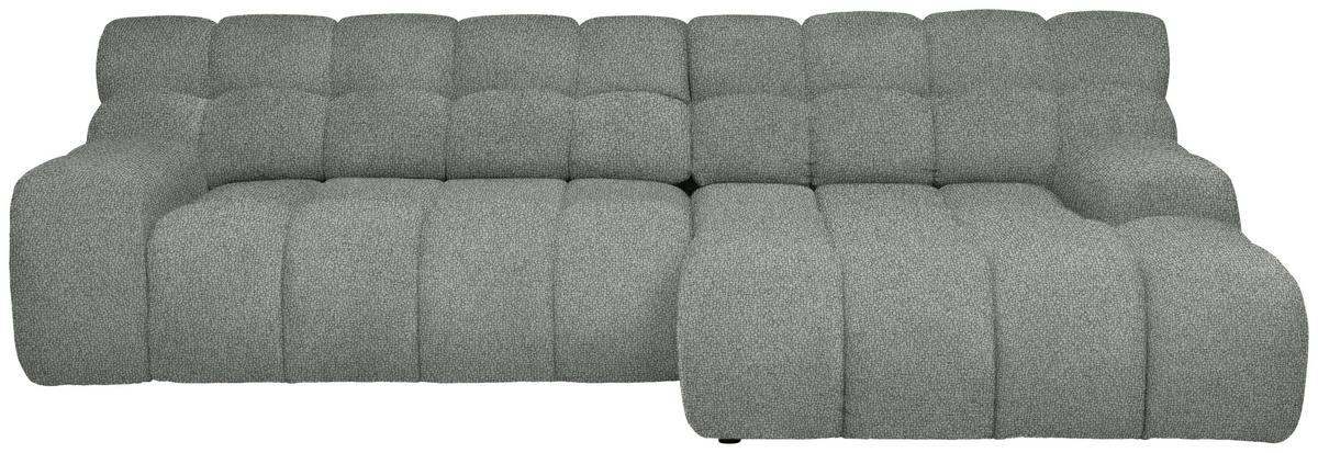 ECKSOFA in Webstoff Hellgrau  - Hellgrau/Schwarz, Modern, Kunststoff/Textil (297/180cm) - Welnova
