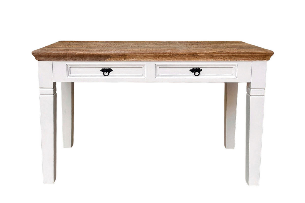 SCHREIBTISCH  in Schwarz, Weiß, Honig  - Schwarz/Weiß, KONVENTIONELL, Holz/Holzwerkstoff (132/80/65cm) - MID.YOU