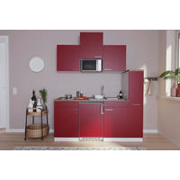 KÜCHENBLOCK 180/200/60 cm   in Rot  - Weiss/Rot, Basics, Holzwerkstoff/Kunststoff (180/200/60cm) - Respekta