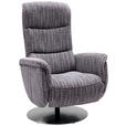 RELAXSESSEL in Textil Violett  - Edelstahlfarben/Violett, Design, Textil/Metall (71/112/83cm) - Dieter Knoll