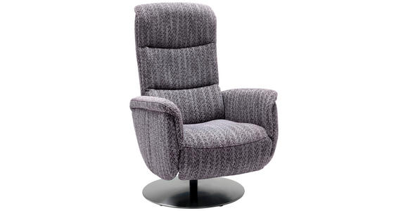 RELAXSESSEL Flachgewebe Relaxfunktion, Kopfteilverstellung, Fußteilverstellung, Rücken echt - Edelstahlfarben/Lila, Design, Textil/Metall (71/112/83cm) - Dieter Knoll