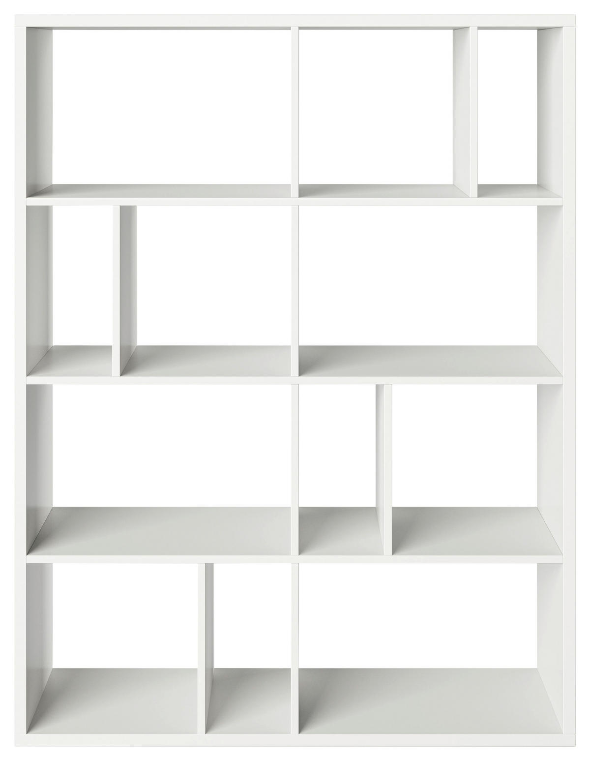 REGAL 113/147/34 cm bela  - bela, Basics, leseni material (113/147/34cm) - MID.YOU