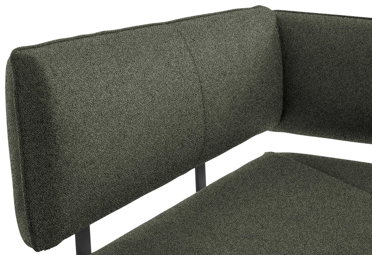 ECKBANK 150/190 cm  in Anthrazit, Schwarz  - Anthrazit/Schwarz, MODERN, Textil/Metall (150/190cm) - Cantus