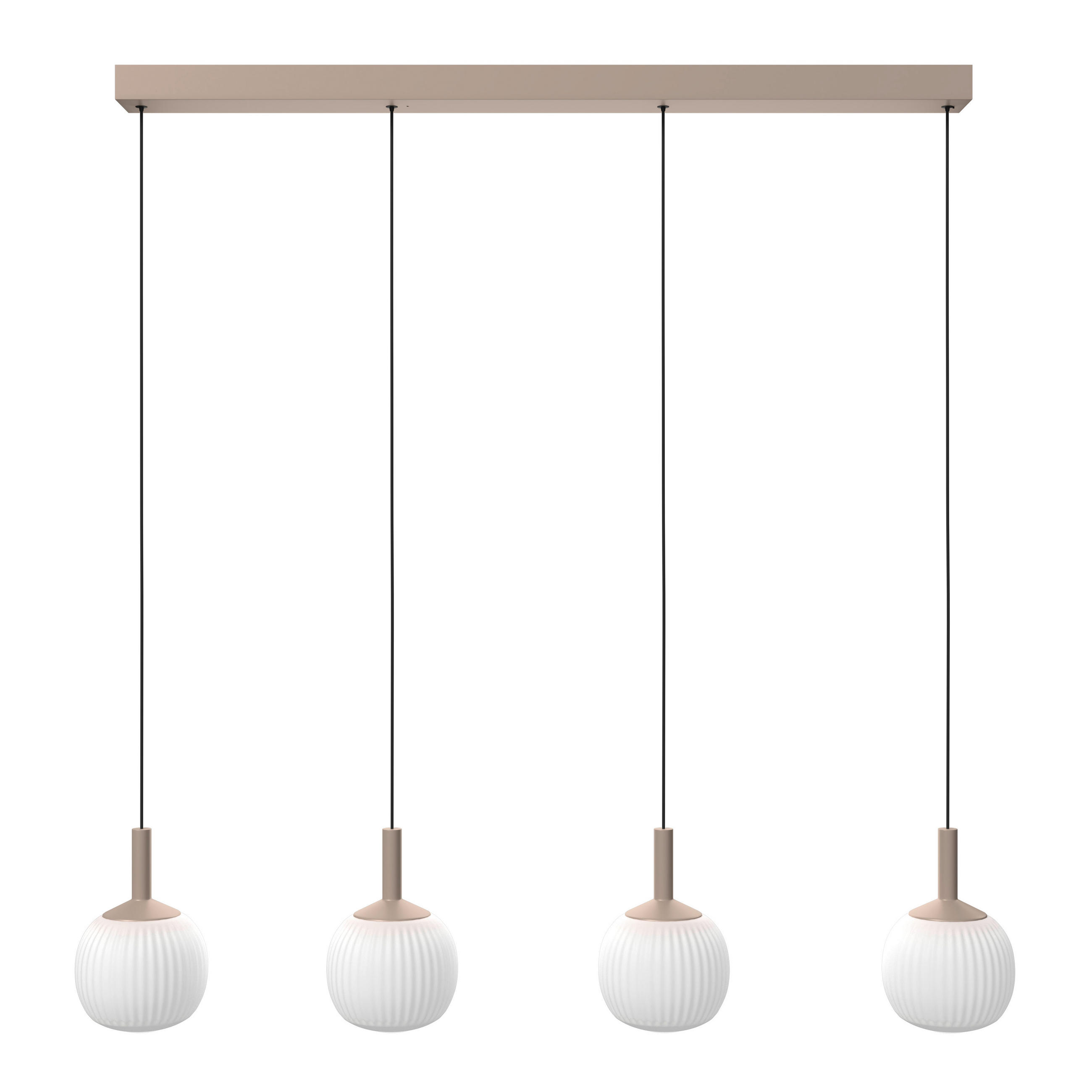 LED LUSTER    114/15/150 cm    - bela, Dizajnerski, staklo/metal (114/15/150cm) - Novel