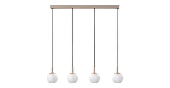 LED-HÄNGELEUCHTE 114/15/150 cm  - Weiß, Design, Glas/Metall (114/15/150cm) - Novel