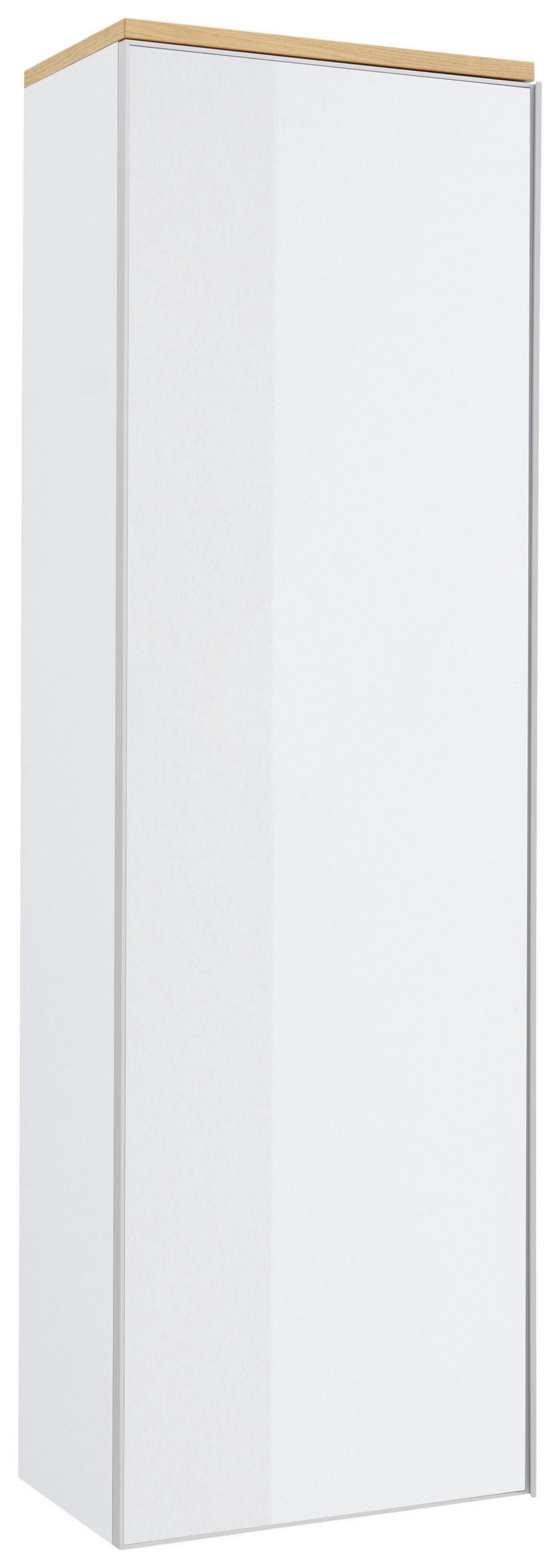GARDEROBENSCHRANK  in 54/170/31 cm  - Eichefarben/Silberfarben, Design, Glas/Holz (54/170/31cm)
