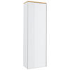 GARDEROBENSCHRANK  in 54/170/31 cm  - Eichefarben/Silberfarben, Design, Glas/Holz (54/170/31cm)