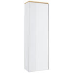 GARDEROBENSCHRANK  in 54/170/31 cm  - Eichefarben/Silberfarben, Design, Glas/Holz (54/170/31cm) - Novel