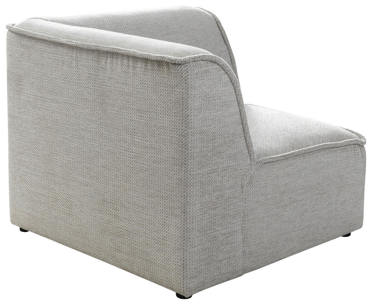 WOHNLANDSCHAFT Flachgewebe Naturfarben  - Schwarz/Naturfarben, Design, Kunststoff/Textil (165/368/211cm) - Lomoco