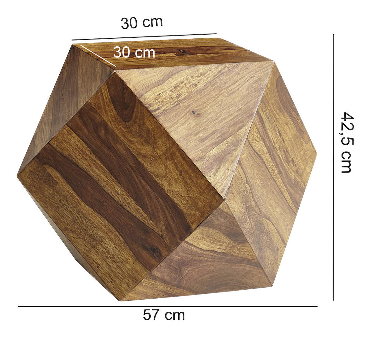 KLUBSKA MIZA, barve indijskega rožnega lesa  - barve indijskega rožnega lesa, Moderno, les (57/42,50/57cm) - MID.YOU
